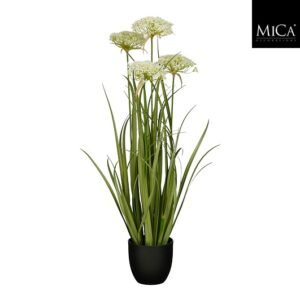 Mica Decoration Engelwortel Kunstgras in Pot - 90 x 25 cm - Groen