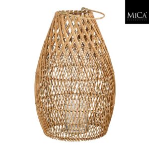 Mica Decorations Lantaarn - 43 x 28 cm - Bruin