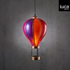 Luca Lighting Solar Luchtballon Hangend 24 leds - 58 x 17cm - Meerkleurig