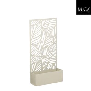 Mica Decorations Sapri Plantenbak voor Buiten - 57,5 x 21 x 118 cm - Zwart