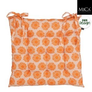 Mica Decorations Kumara Stoelkussen - 46 x 46 x 7 cm - Oranje