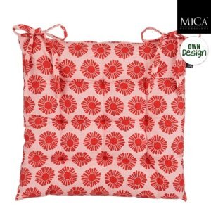Mica Decorations Kumara Stoelkussen - 46 x 46 x 7 cm - Rood