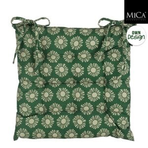 Mica Decorations Kumara Stoelkussen - 46 x 46 x 7 cm - Donkergroen