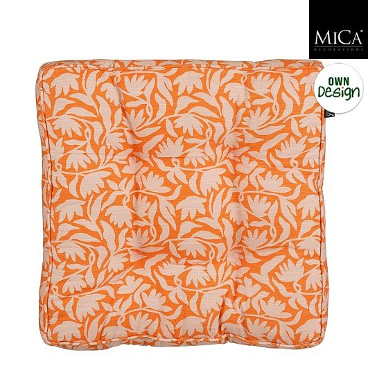 Mica Decorations Kelly Matraskussen - 47 x 47 x 7 cm - Oranje