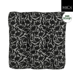 Mica Decorations Kelly Matraskussen - 47 x 47 x 7 cm - Zwart