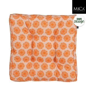 Mica Decorations Kumara Matraskussen - 47 x 47 x 7 cm - Oranje