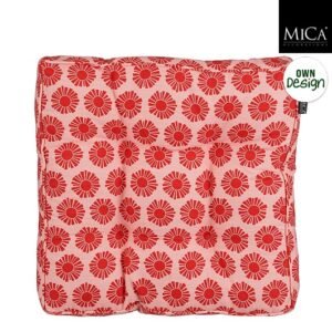 Mica Decorations Kumara Matraskussen - 47 x 47 x 7 cm - Rood