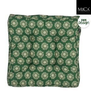 Mica Decorations Kumara Matraskussen - 47 x 47 x 7 cm - Groen