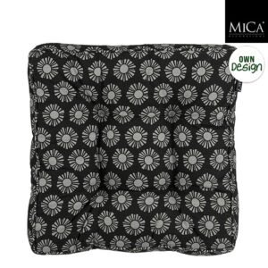 Mica Decorations Kumara Matraskussen - 47 x 47 x 7 cm - Zwart