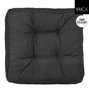Mica Decorations Como Matraskussen – 47 x 47 x 7 cm – Zwart