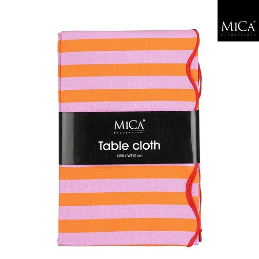 Mica Decorations Tafelkleed Gestreep - 250 x 140 cm - Oranje