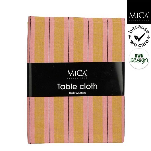 Mica Decorations Tafelkleed Imke - 250 x 140 cm - Oker
