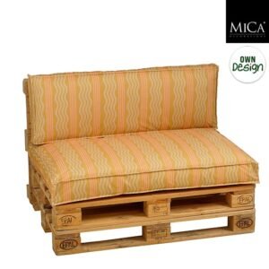 Mica Decorations Palletkussen Gestreep - 120 x 80 cm - Oker