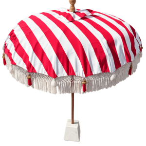 Parasol Bali Rood/Wit -  Ø185cm