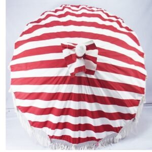 Parasol Bali Rood/Wit d185h245cm