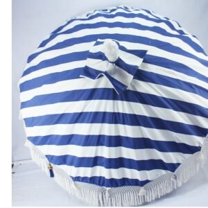 Parasol Bali Blauw/Wit d185h245cm