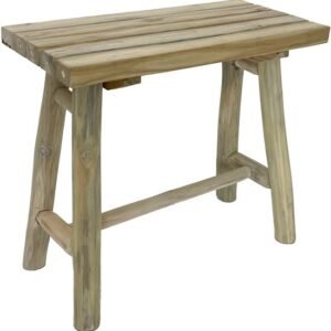 Teak Houten Bankje - 43 x 21 x 38 cm