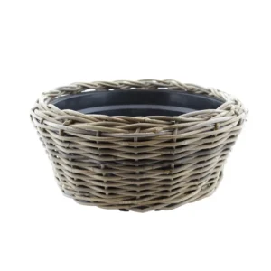 Drypot Schaal Rotan Grijs d55h24cm