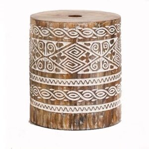 Ronde Houten Parasolvoet - 40 x 34 cm - Naturel