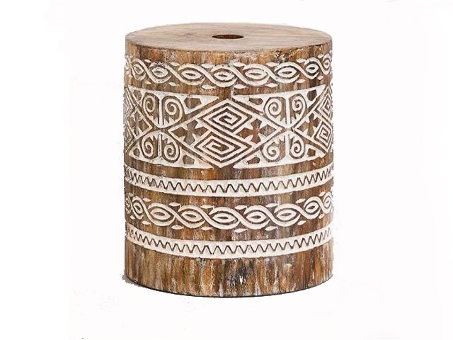 Ronde Houten Parasolvoet - 40 x 34 cm - Naturel