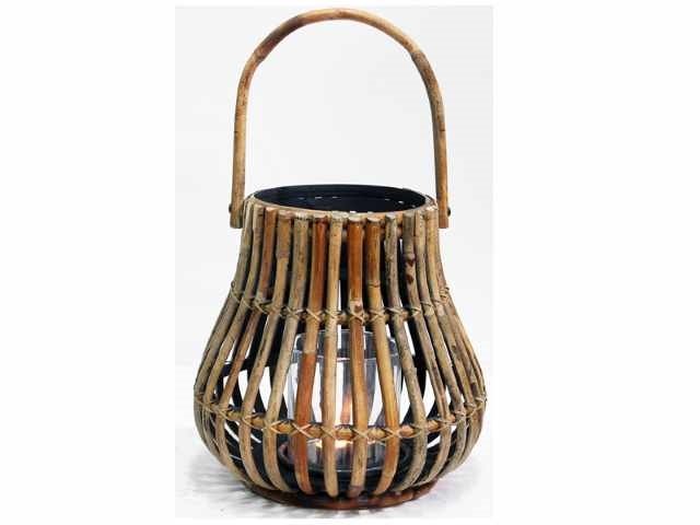 Rotan Lantaarn - 37 × 35 cm - Bruin
