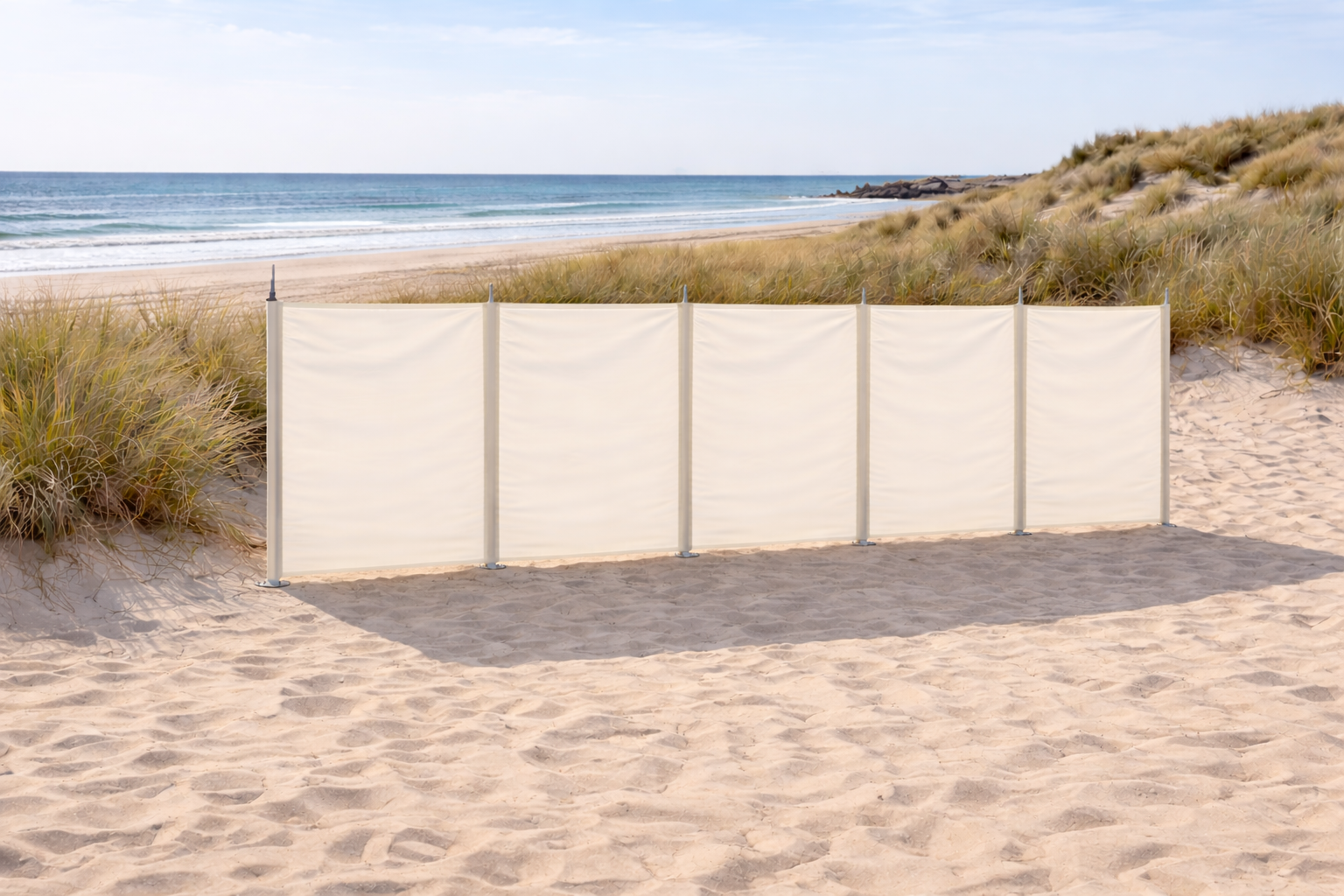 Windschermdoek 5-delen - 7 meter - Ecru