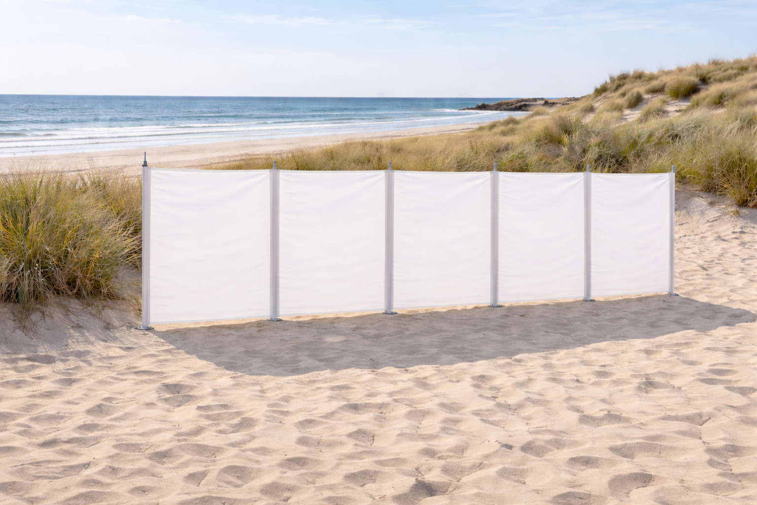 Windschermdoek 5-delen - 7 meter - Wit