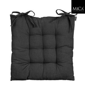 Mica Decorations Como Stoelkussen - 46 x 46 x 7 cm - Zwart