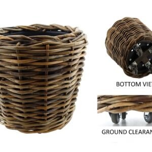 Drypot Sawah op wielen - 58 x 51 cm - Bruin