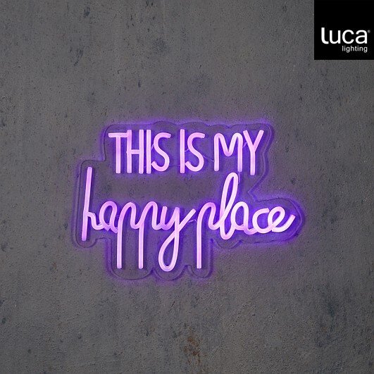 Luca Lighting Neon - This is my happy place - 40 x 2 x 28 cm